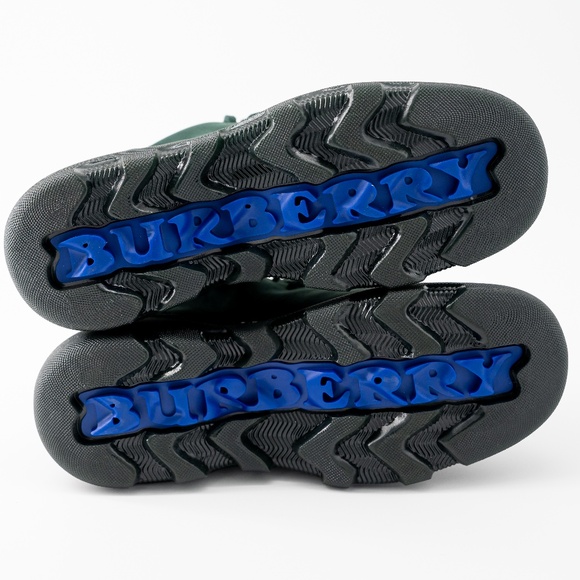 size 39.5 / 9.5us Burberry Creeper Lace Up Vine Green Boots - Picture 4 of 14